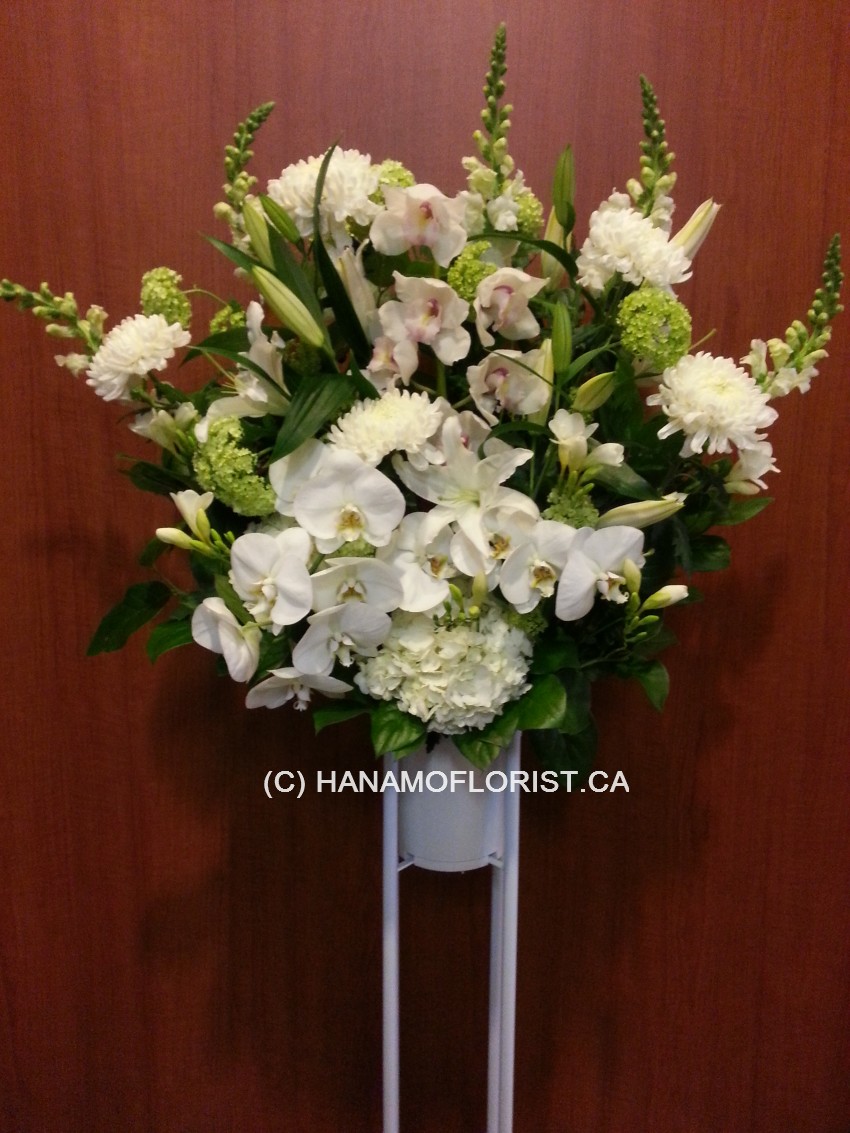 SYMP030 Funeral Stand Flowers Premium ML - Click Image to Close