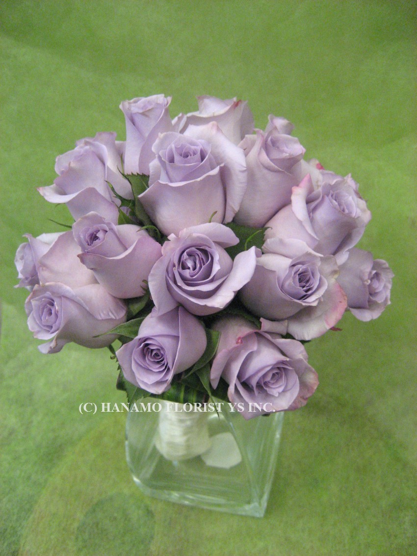 WEDB731 Lavender Rose Handtied Bride's Bouquet