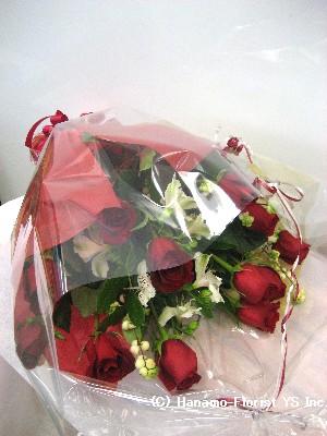 long stem red roses