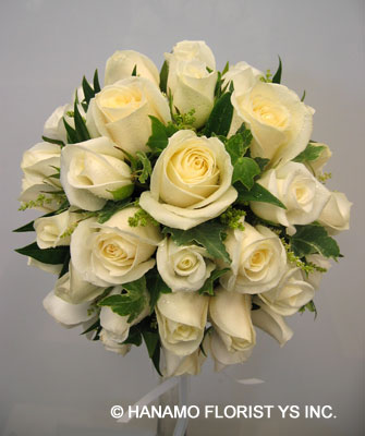 rose flowers bouquet. WEDB063 White Rose Round