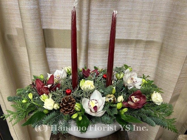 CMAS063 Festive Table Centre Arrangement Premium in Ceramic - Click Image to Close