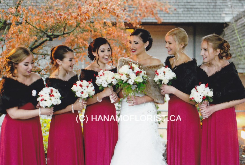 WEDB1130CMASBM Christmas Bride's Maid Bouquet 1130BM